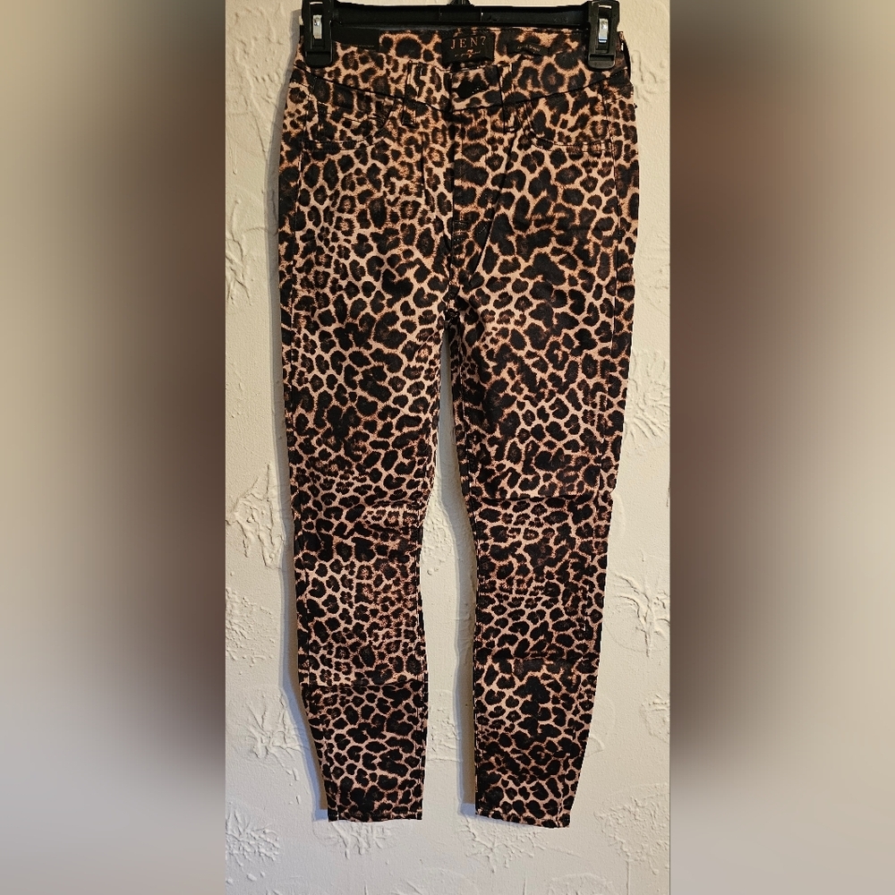 JEN7 Mankind Leopard Print Ankle Skinny Leg Women's Jeans NWT 2